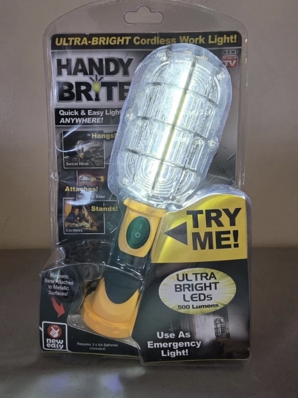 Ultra Bright Cordless Work Light - Yellow/Green